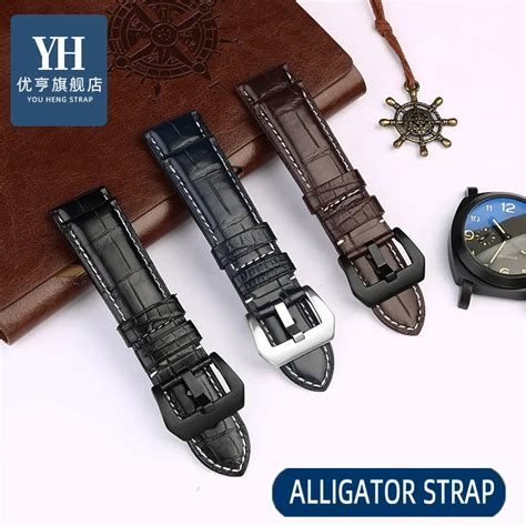 uhrenarmband alligator panerai 24mm|Panerai watch band sizes.